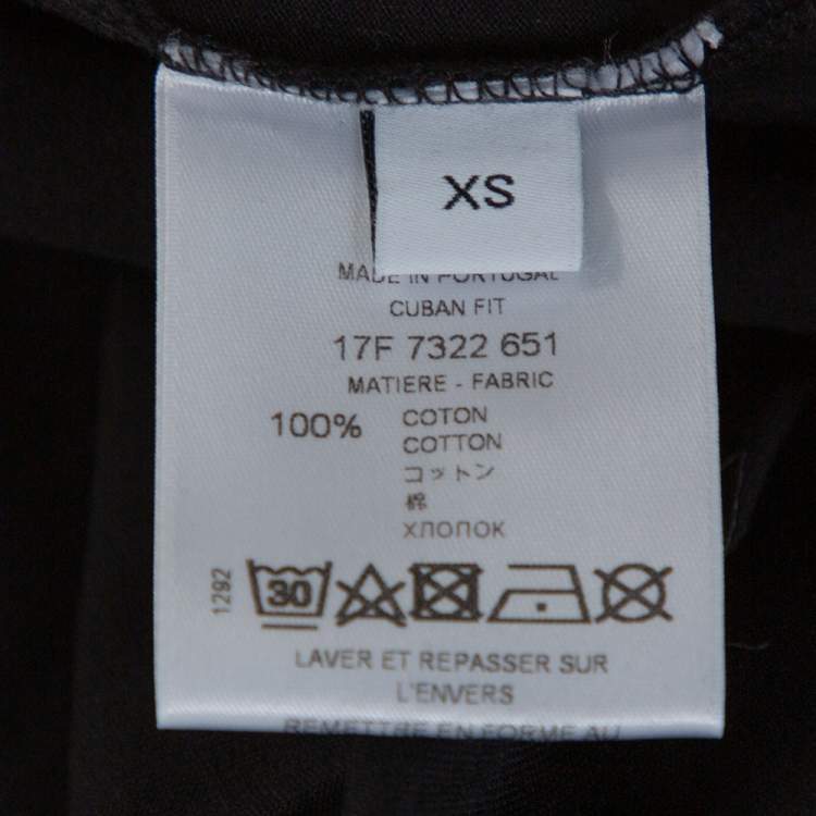 Pre Owned Givenchy Black Cotton Shark Print Cuban Fit T Shirt XS 