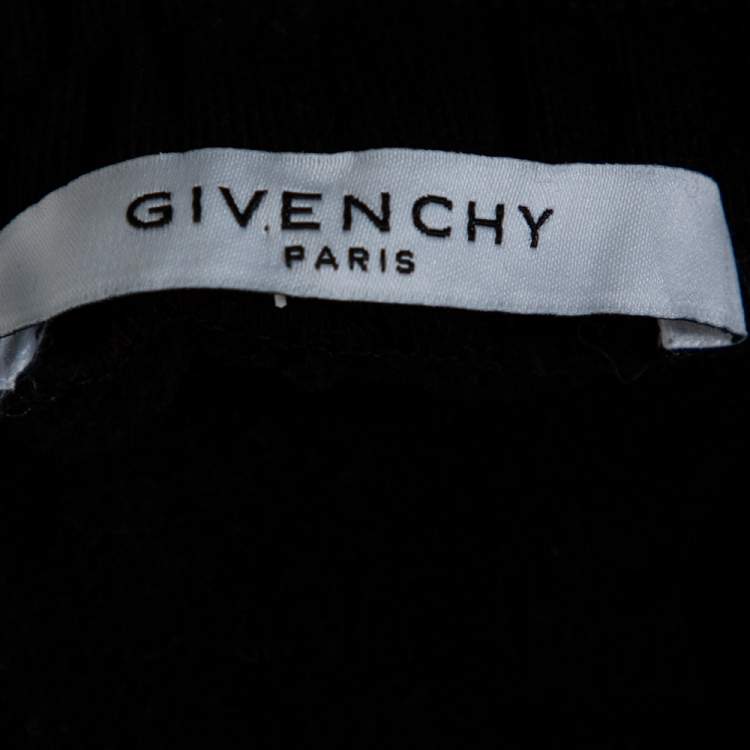 Pre Owned Givenchy Black Cotton Contrast Stripe Drawstring Waist Shorts XS