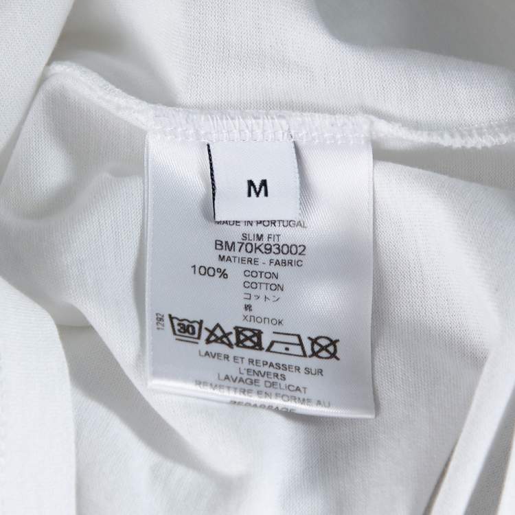 Pre Owned Givenchy White Cotton Jersey Logo Print Slim Fit T-Shirt M
