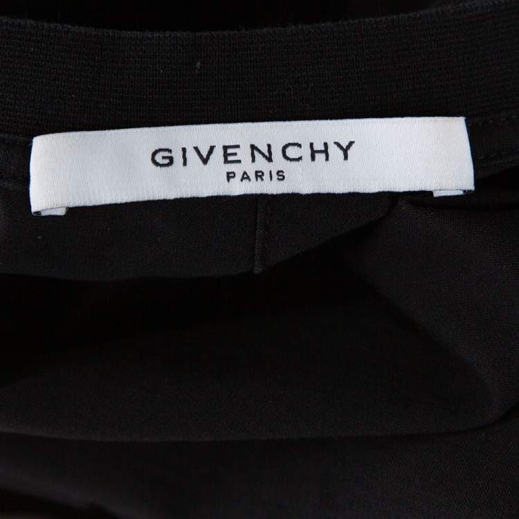 Pre Owned Givenchy Black Rottweiler Stencil Print Cotton Cuban Fit T-Shirt L