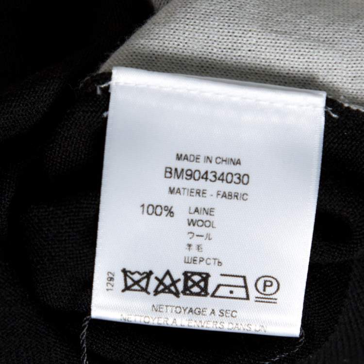 Pre Owned Givenchy Black Wool 4G Intarsia Knit Slim Fit Sweater XXL