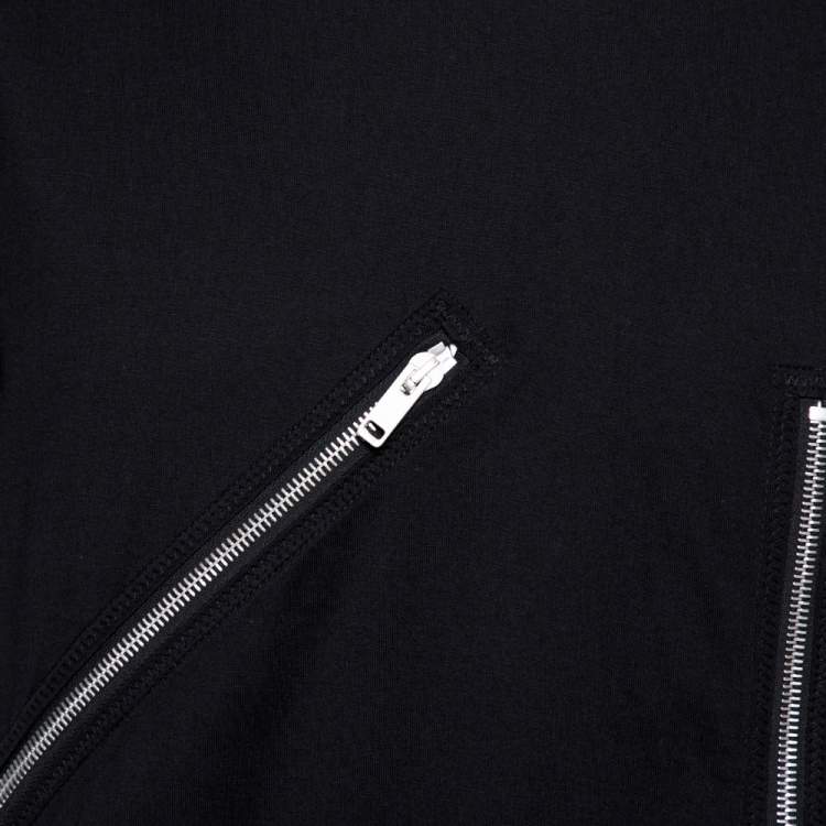 مملوكة مسبقًا Givenchy Black Cotton Zip Detail Rock Fit T-Shirt XL