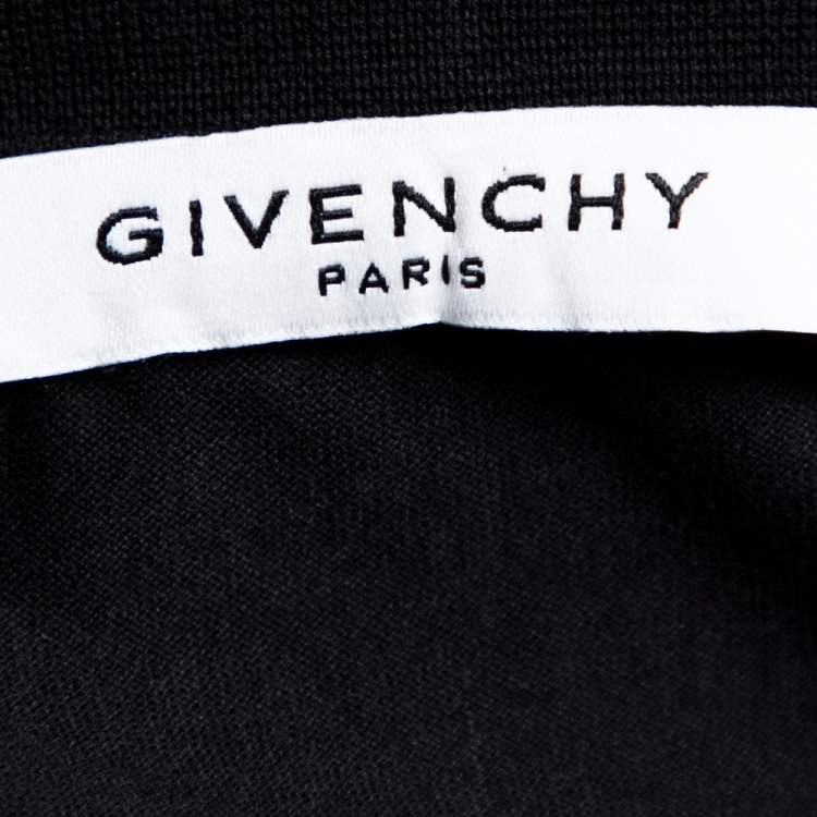 مملوكة مسبقًا Givenchy Black Cotton Zip Detail Rock Fit T-Shirt XL