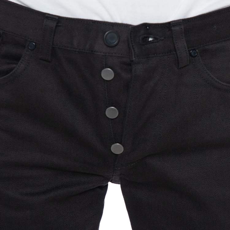 Pre Owned Givenchy Black Denim Straight Leg Jeans M