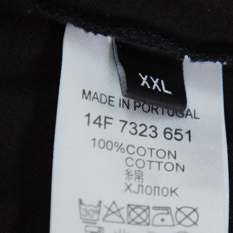 Pre Owned Givenchy Black Elmerinda Print Cotton Crew Neck T-Shirt XXL