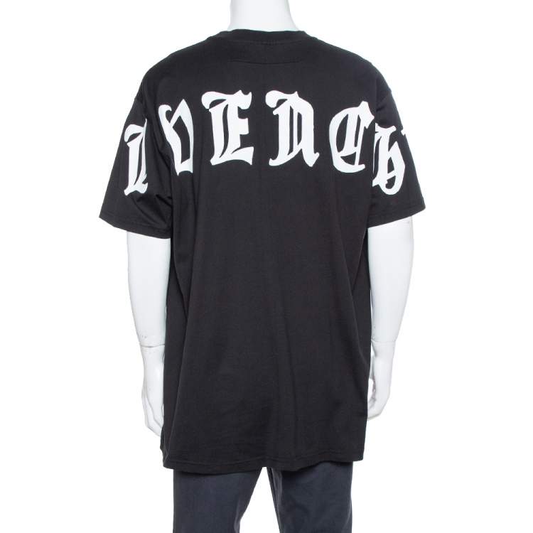 Pre Owned Givenchy Black Elmerinda Print Cotton Crew Neck T-Shirt XXL