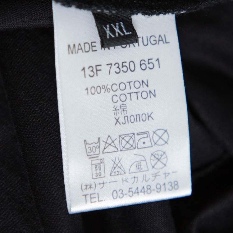 Pre Owned Givenchy Black Shark Jaw Print Cotton Crew Neck T-Shirt XXL