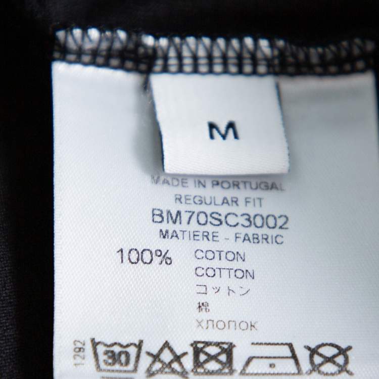 Pre Owned Givenchy Black Studio Homme Podium Printed Cotton Crewneck T Shirt M