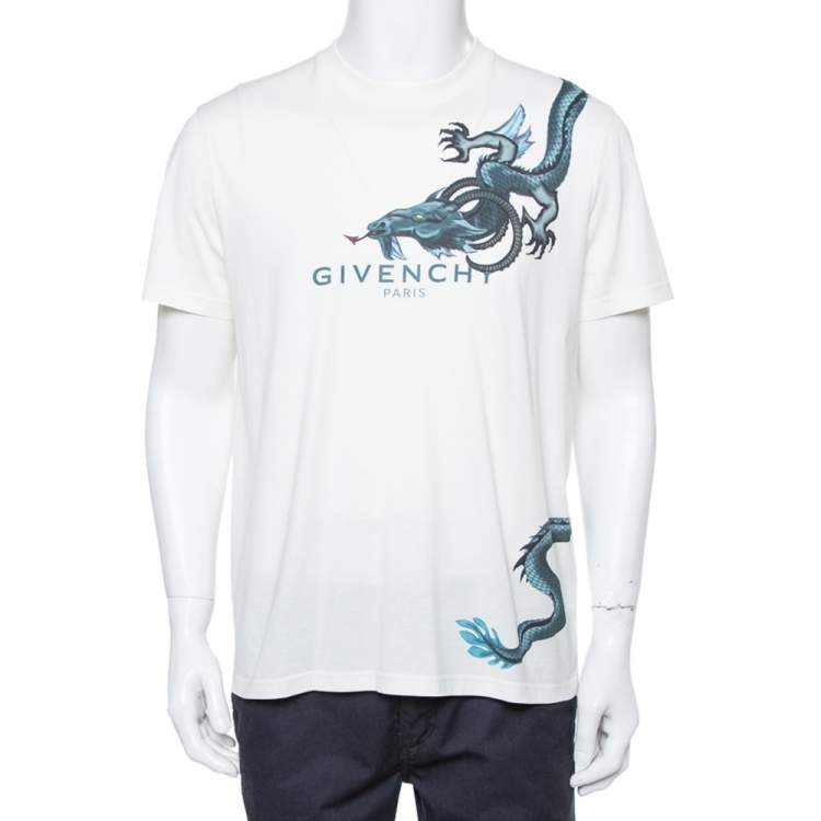 Givenchy Cream Cotton Dragon Logo 