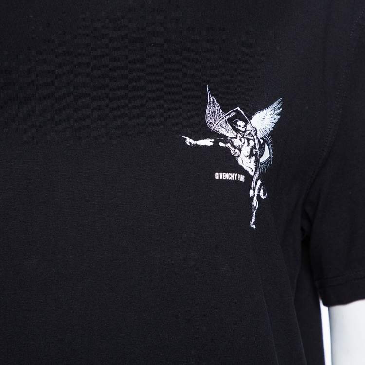 Pre Owned Givenchy Black Cotton Devil Print Crewneck T-Shirt L