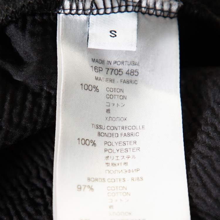 Pre Owned Givenchy Black Knit Logo Printed Distressed Sweatshirt S
