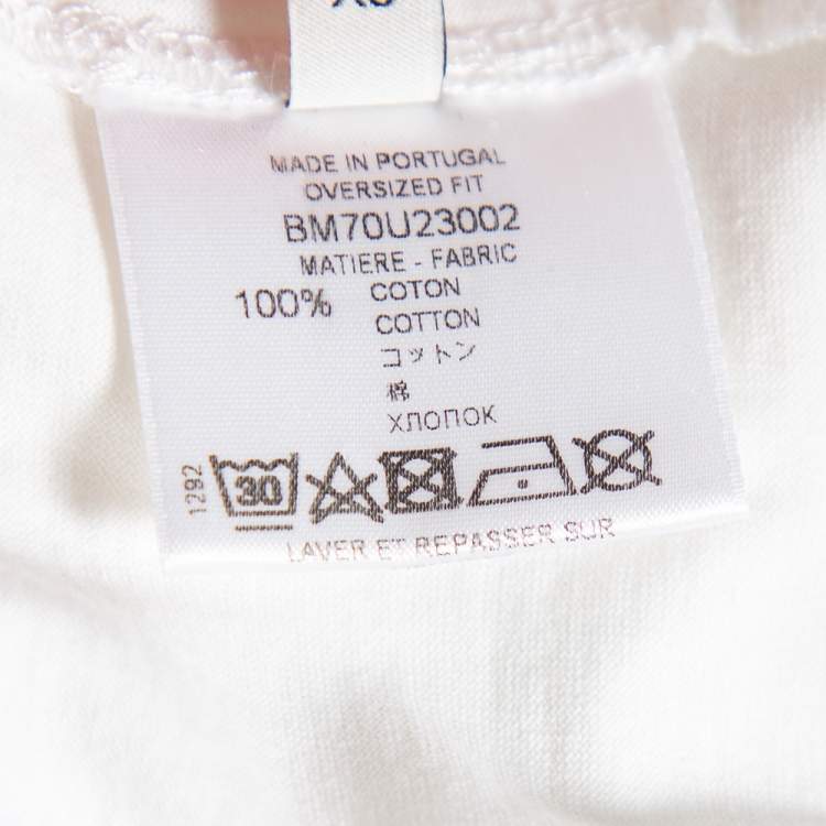 Pre Owned Givenchy White Cotton Logo Print Crewneck T-Shirt XS