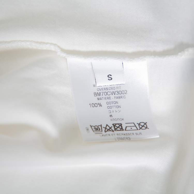 Pre Owned Givenchy White World Tour Printed Cotton Crewneck T-Shirt S