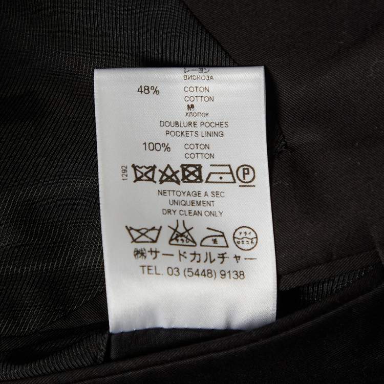 Pre Owned Givenchy Black Cotton Contrast Trim Detail Button Front Jacket XL