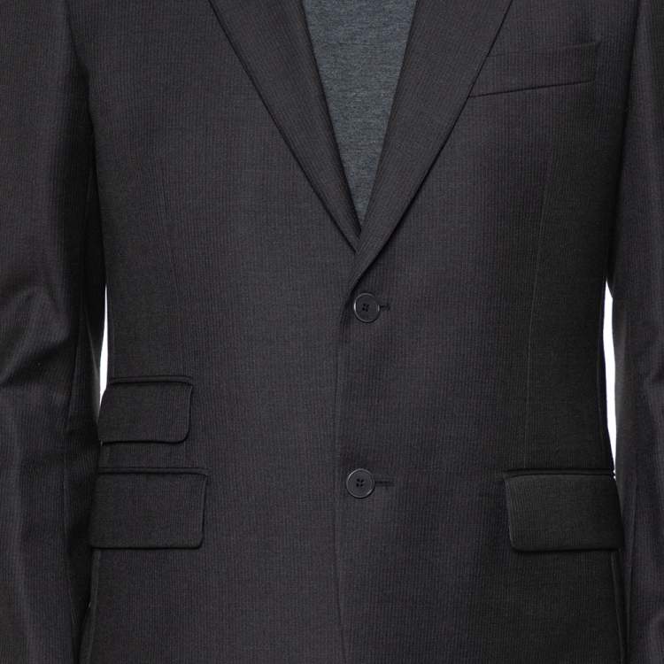 Pre Owned Givenchy Dark Grey Wool Suit L