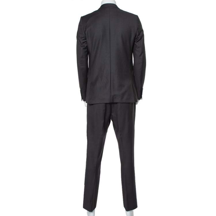 Pre Owned Givenchy Dark Grey Wool Suit L