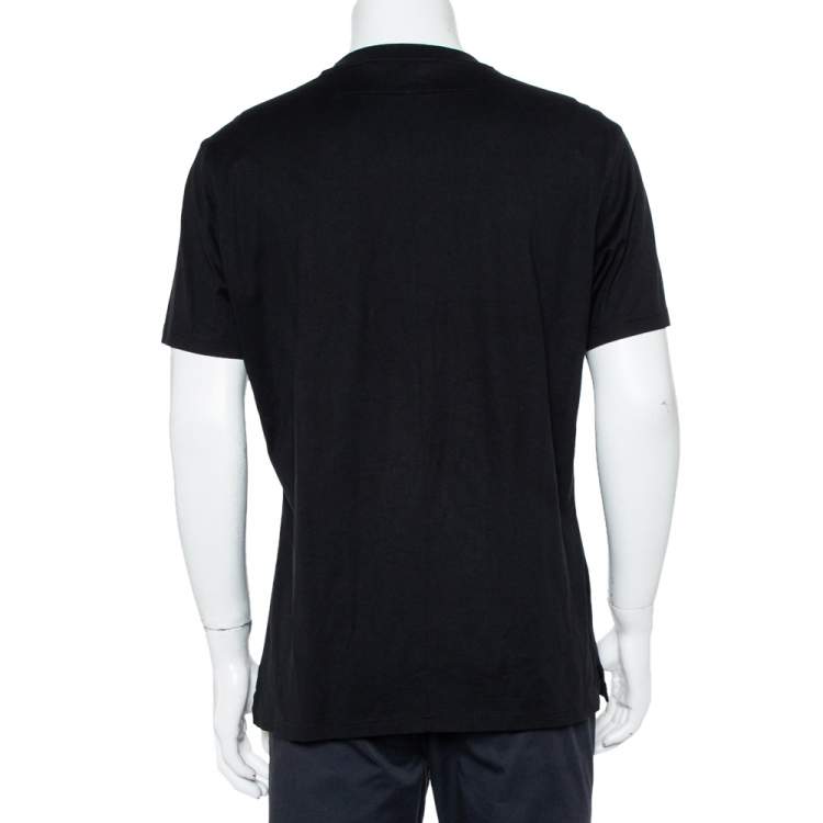 Pre Owned Givenchy Black Graphic Print Cotton Crewneck T-Shirt XL
