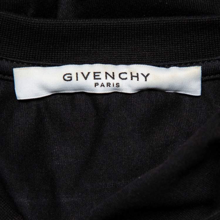 Pre Owned Givenchy Black Star Print Cotton Crewneck T-Shirt S