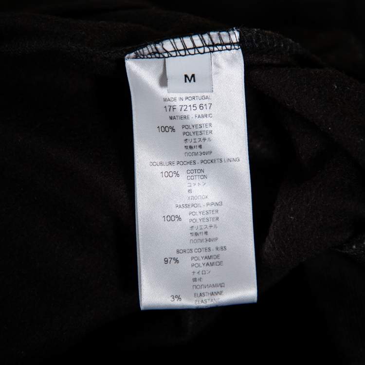 Pre Owned Givenchy Black Jersey Logo Tape Detail Track Jacket M