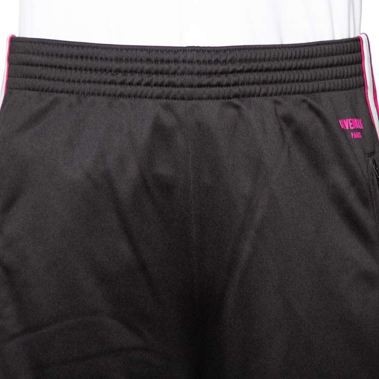 Pre Owned Givenchy Black Jersey Side Stripe Band Detail Track Pants L