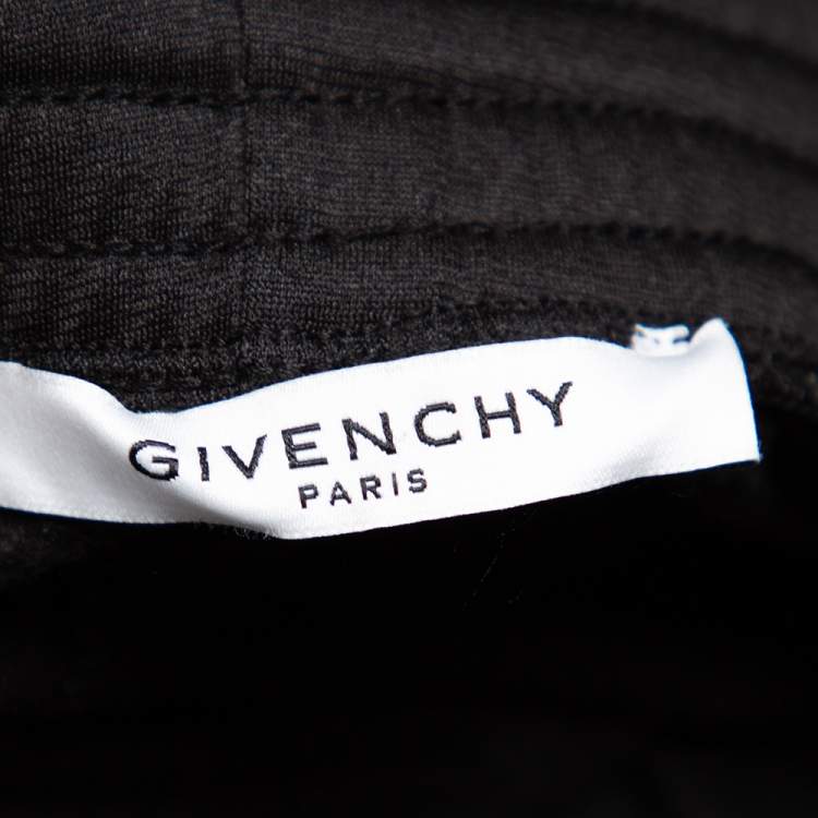 Pre Owned Givenchy Black Jersey Side Stripe Band Detail Track Pants L
