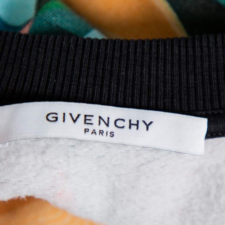 Pre Owned Givenchy Multicolor Abstract Printed Cotton Crewneck Sweatshirt M