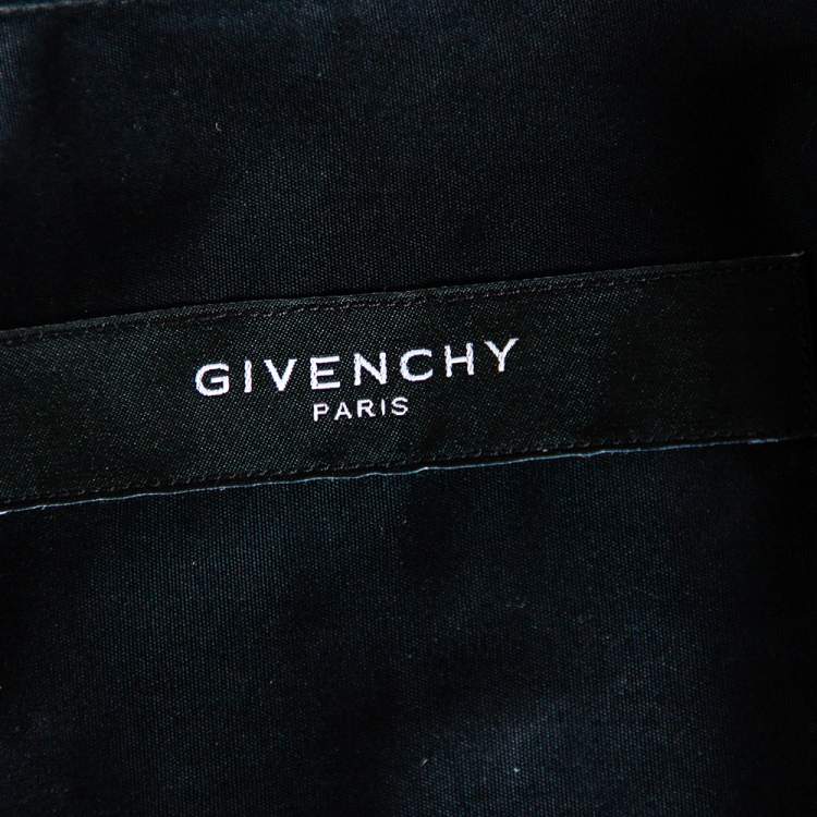 مملوكة مسبقًا Givenchy Vintage Black Cotton Contrast Stripe Detail Button Front Shirt M