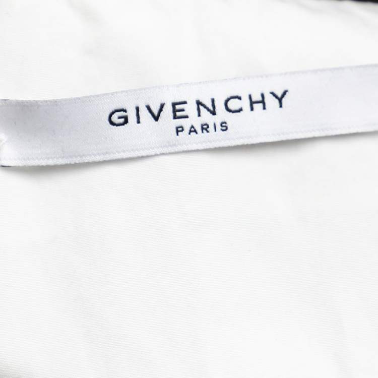 مملوكة مسبقًا Givenchy White Cotton Contrast Trim Button Front Shirt M