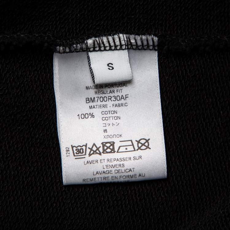 Pre Owned Givenchy Black Cotton Logo Printed Hoodie S