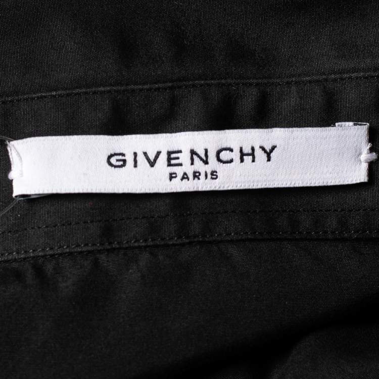 Pre Owned Givenchy Black Cotton Iconic Stars and Stripes  Button Front Shirt L