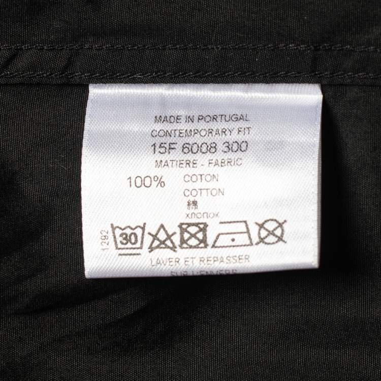 Pre Owned Givenchy Black Cotton Iconic Stars and Stripes  Button Front Shirt L