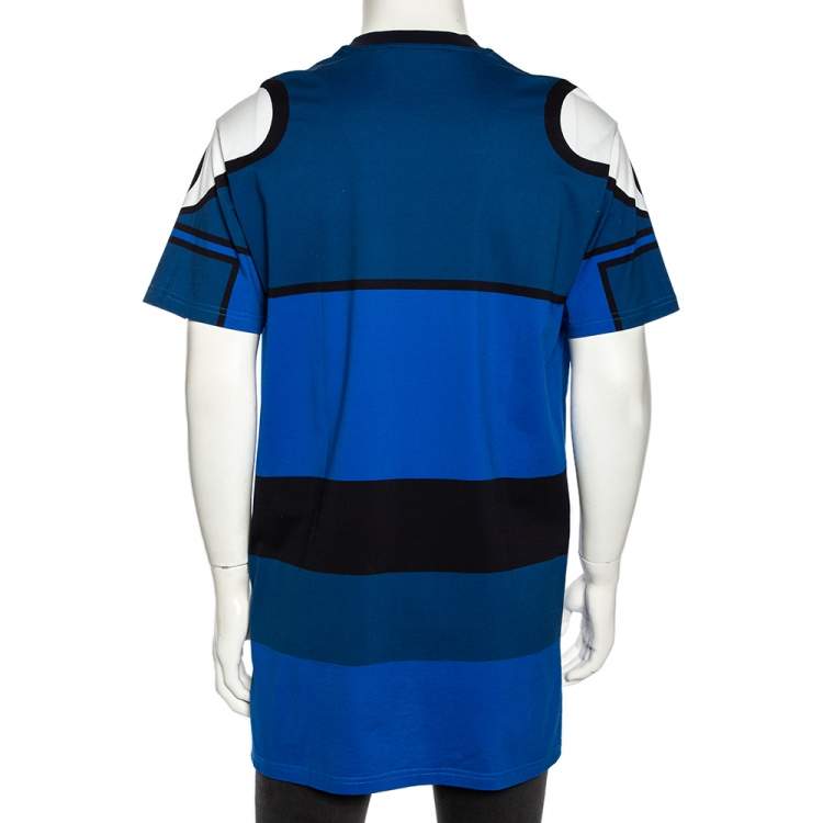 Pre Owned Givenchy Blue Totem Print Cotton Jersey Columbian Fit T-Shirt S