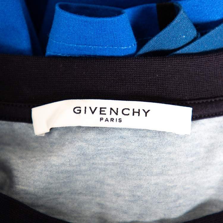 Pre Owned Givenchy Blue Totem Print Cotton Jersey Columbian Fit T-Shirt S