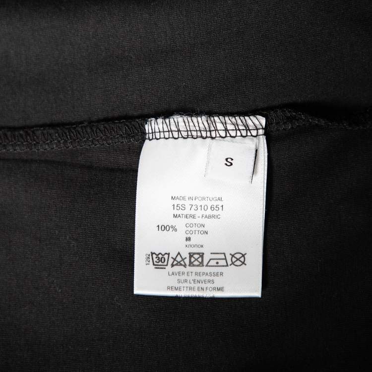 Pre Owned Givenchy Black Rottweiler Print Cotton Jersey Crew Neck T-Shirt S