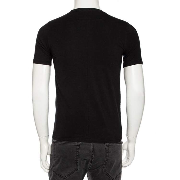 Pre Owned Givenchy Black Rottweiler Print Cotton Jersey Crew Neck T-Shirt S