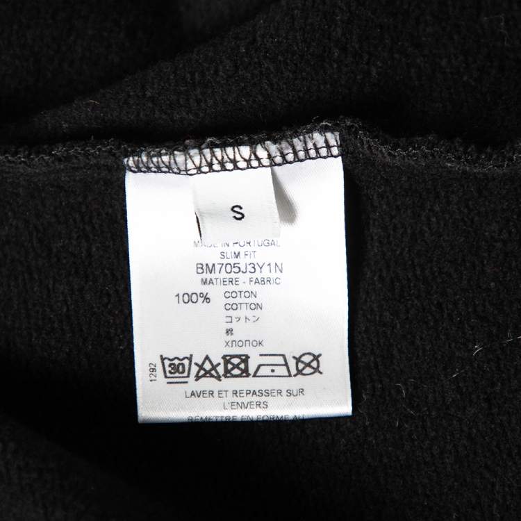Pre Owned Givenchy Black Cotton Rottweiler Print Crew Neck Sweatshirt S