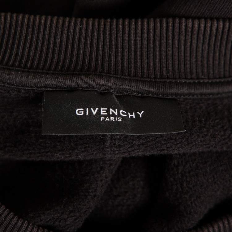Pre Owned Givenchy Black Cotton 17 Lucifero Printed Long Sleeve Crewneck Sweatshirt S