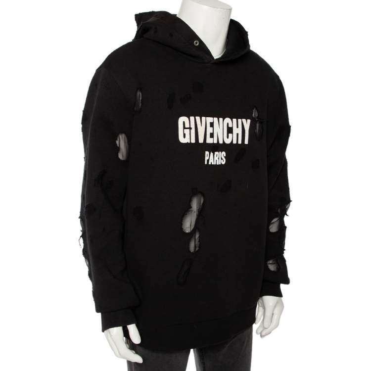 Givenchy black hooded sweater 