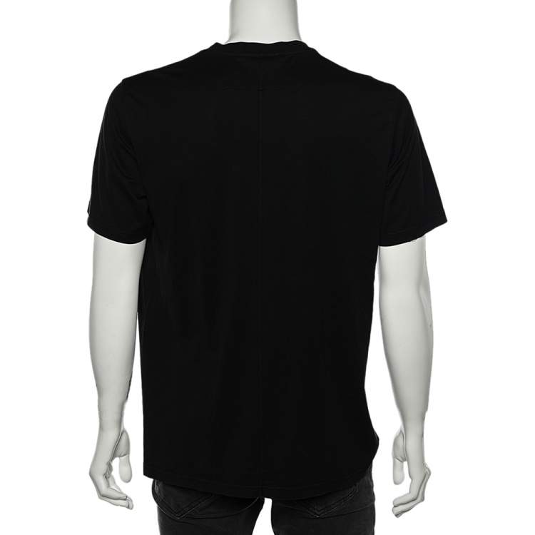 Pre Owned Givenchy Black Abstract Printed Cotton Crewneck T-Shirt S