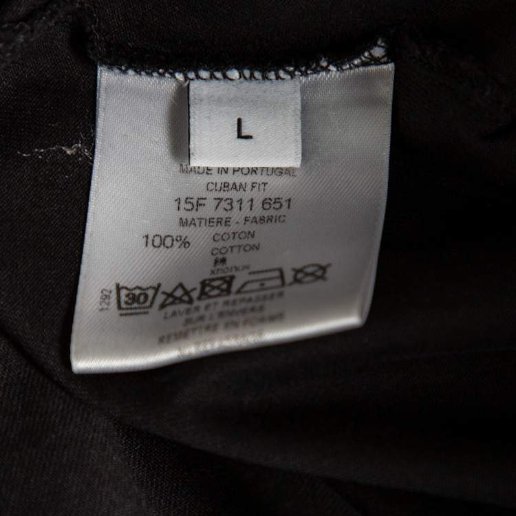 Pre Owned Givenchy Black Rottweiler Printed Cotton Short Sleeve T-Shirt L
