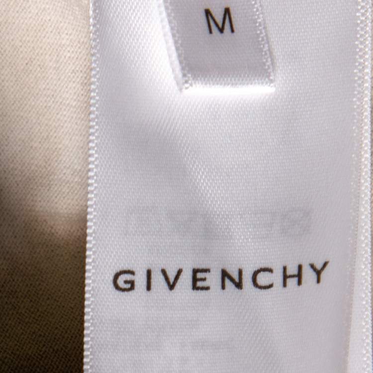 Pre Owned Givenchy White Tie-Dye Heart Printed Cotton Crewneck Oversized T-Shirt M