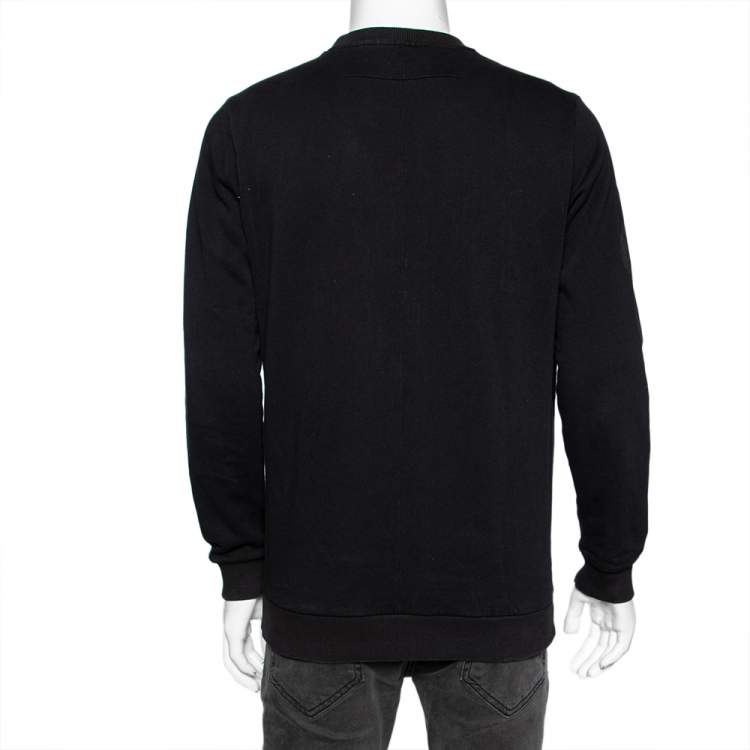 Pre Owned Givenchy Black Rottweiler Print Cotton Crewneck Sweatshirt XS