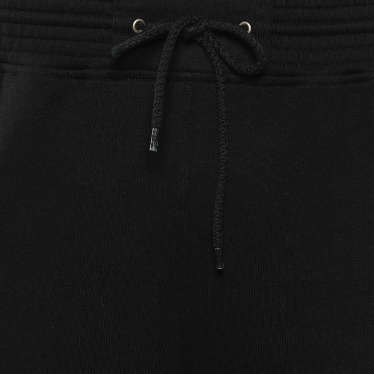 Pre Owned Givenchy Black Logo Embroidered Cotton Knit Sweat Pants M
