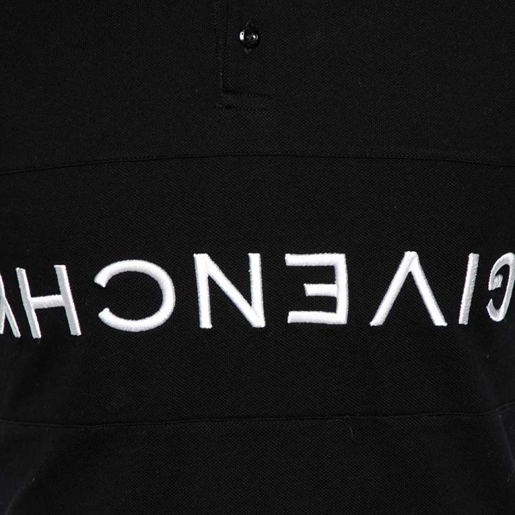 Pre Owned Givenchy Black Cotton Reverse Logo Short Sleeve T-shirt S