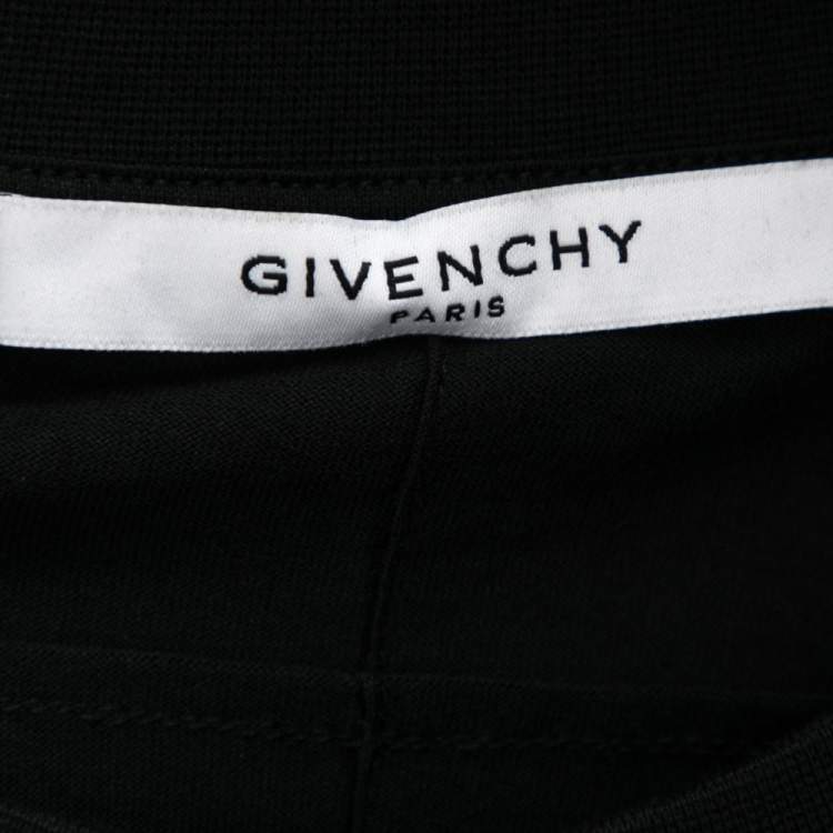 Pre Owned Givenchy Black Printed Cotton Short Sleeve T-Shirt S