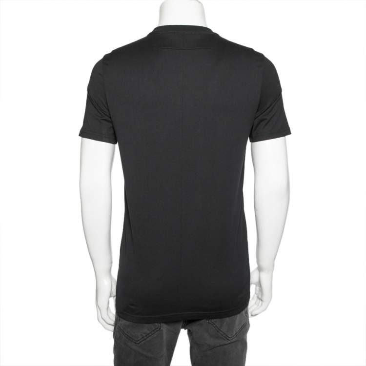 Pre Owned Givenchy Black Cotton Rottweiler Print Cuban Fit T-Shirt S