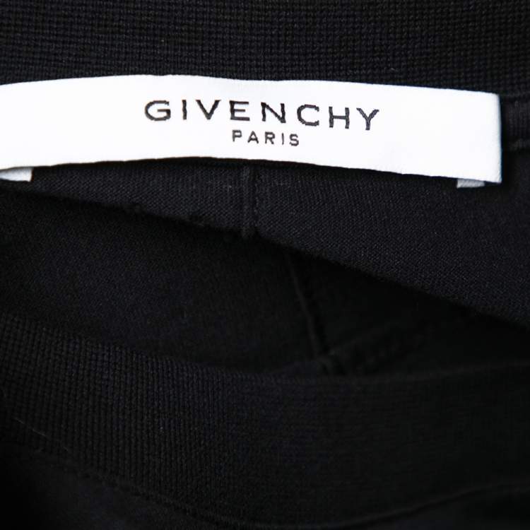 Pre Owned Givenchy Black Distressed Cotton Logo Printed Oversized T-Shirt S