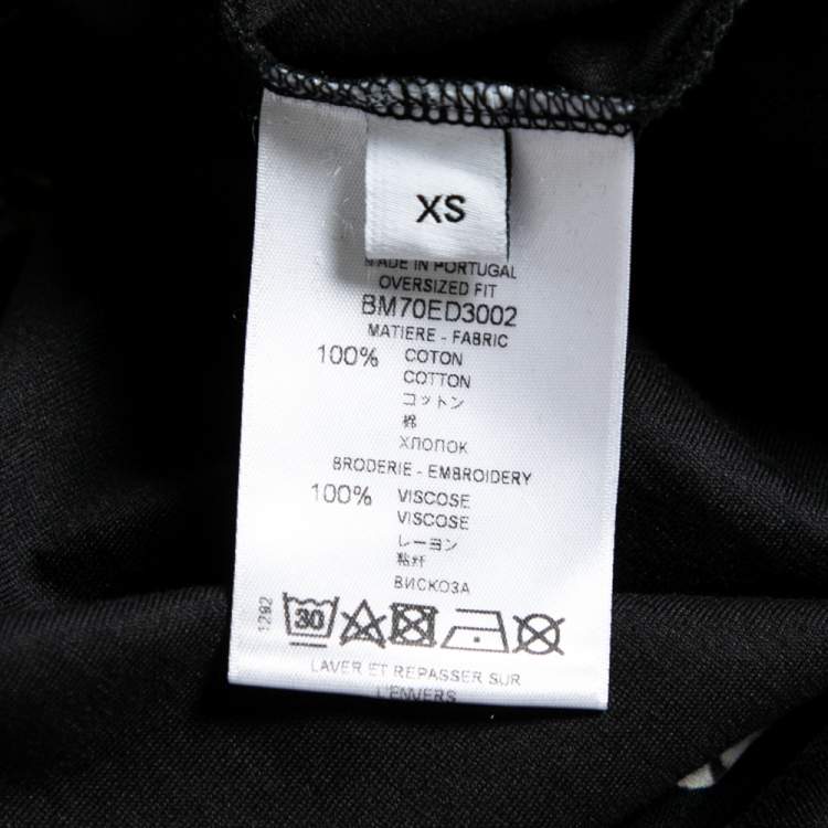 مملوكة مسبقًا Givenchy Black Cotton Lion Printed Crew Neck T-Shirt XS