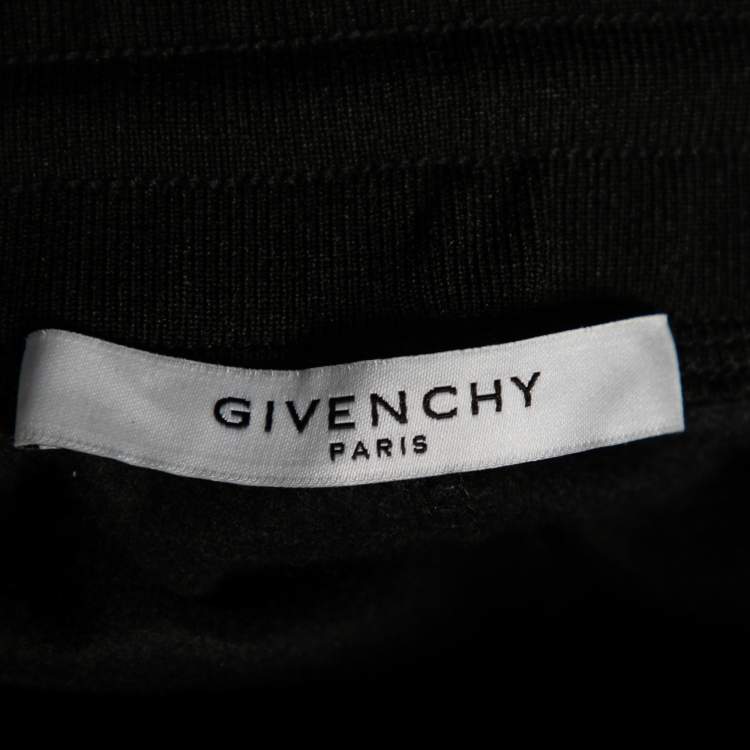 Pre Owned Givenchy Black Jersey Logo Tape Trimmed Shorts M