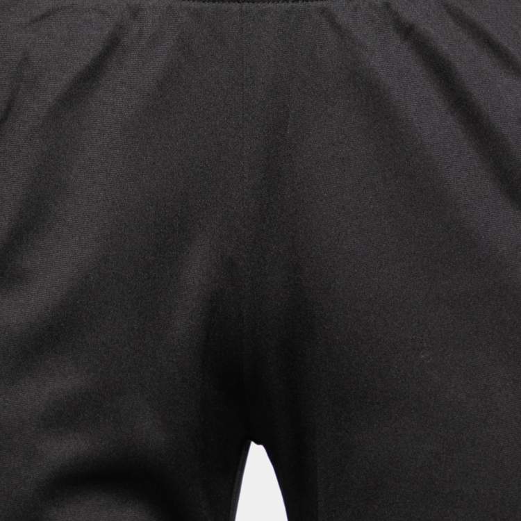 Pre Owned Givenchy Black Jersey Logo Tape Trimmed Joggers S